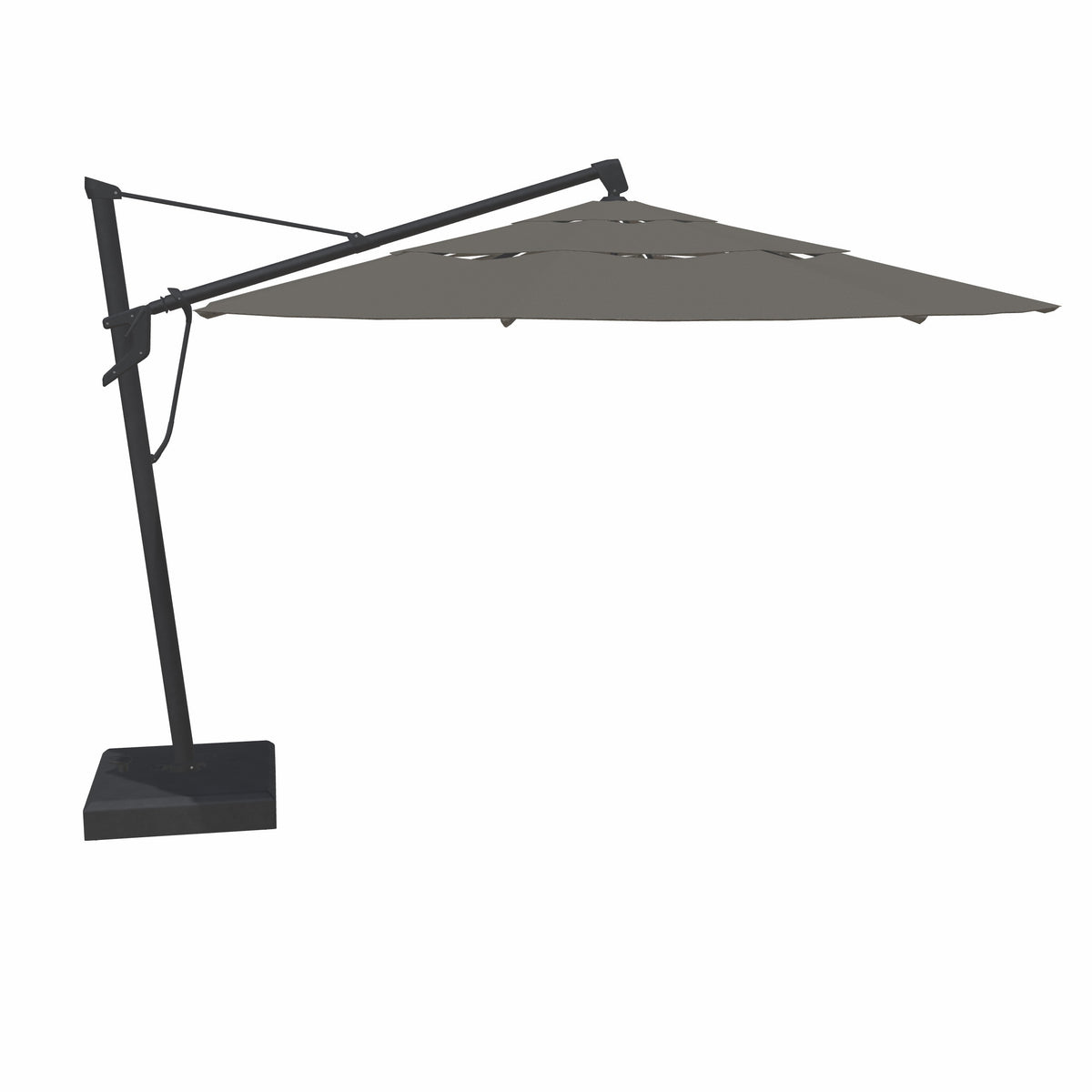 13' AKZ Plus Octagon Cantilever Sunbrella® StarLux Umbrella – Black/Cast Slate