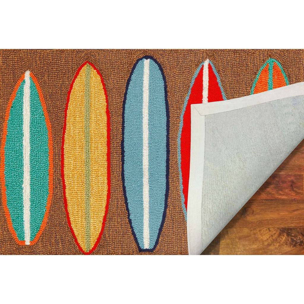 SURFBOARDS BROWN 24in. x 60in. frontporch rug