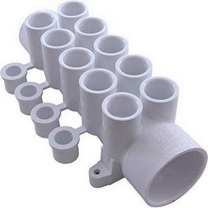 1.5 Spg x 1.5S x (10) 1/2 S Ports with 4 Plugs Manifold