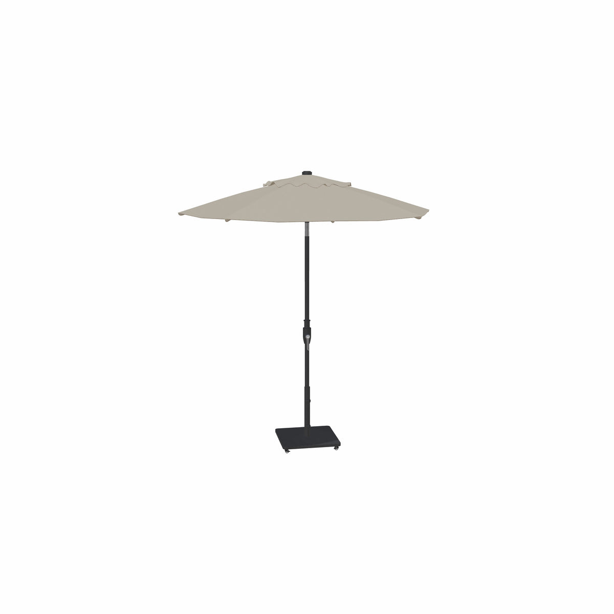 7.5' Glide Tilt Market Sunbrella® Umbrella – Black/Cast Silver