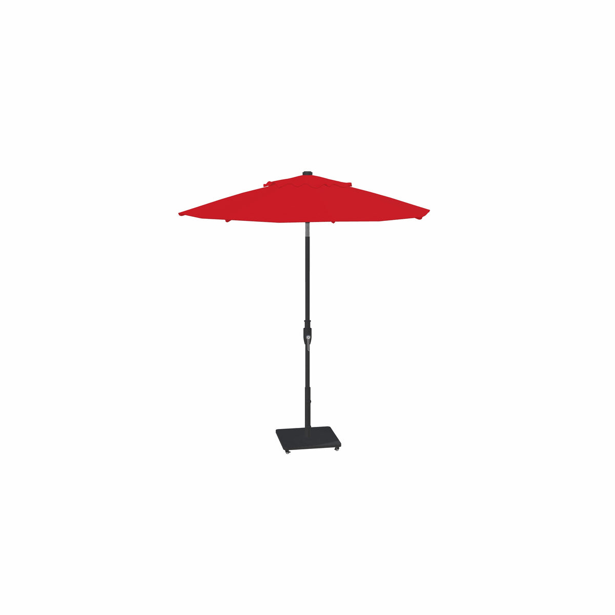 7.5' Glide Tilt Market Sunbrella® Umbrella – Black/Jockey Red