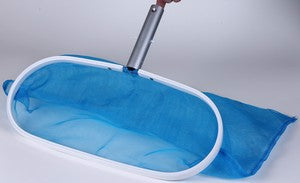 DELUXE DEEP LEAF SKIMMER WITH ALUMINUM FRAME & HANDLE