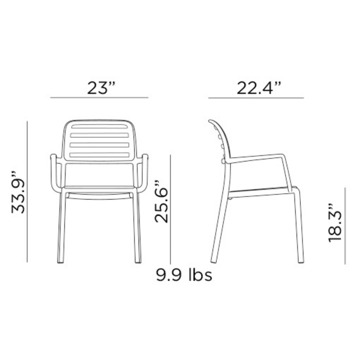 COSTA Armchair by Nardi