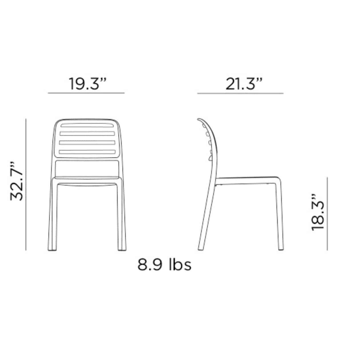 COSTA Side Chair by Nardi