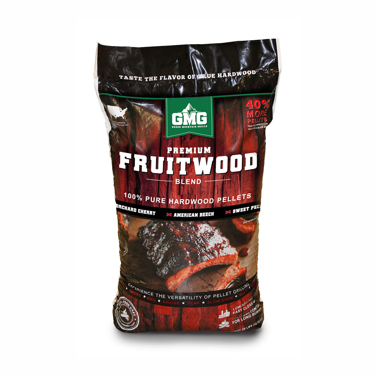Green Mountain Grills Premium Fruitwood Blend Pellets – 28 lb