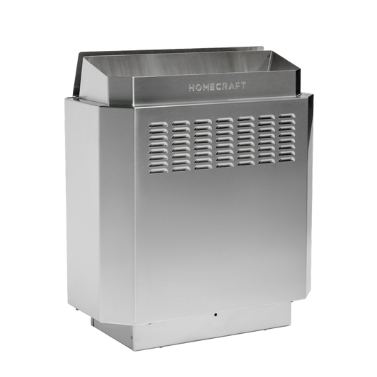 Homecraft H-Series sauna heater stainless steel detail