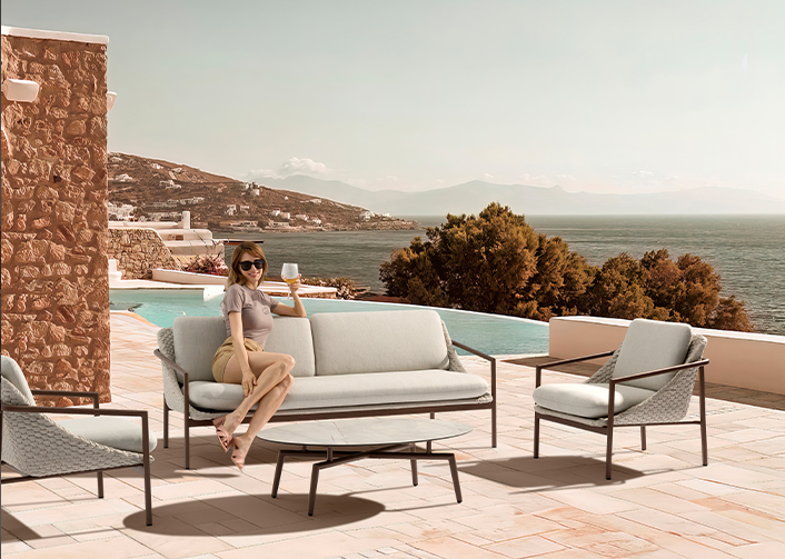 ENJOY lounge set - Sofa & 2 club chairs - By Couture Jardin