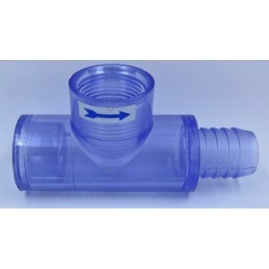 CLEAR TEE 1/2 SLIP/1" SPG x 3/4 BARB