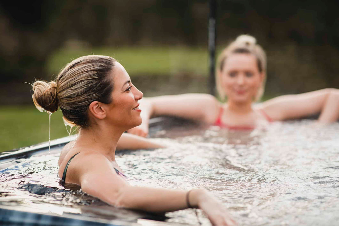 Relaxing in a hot tub