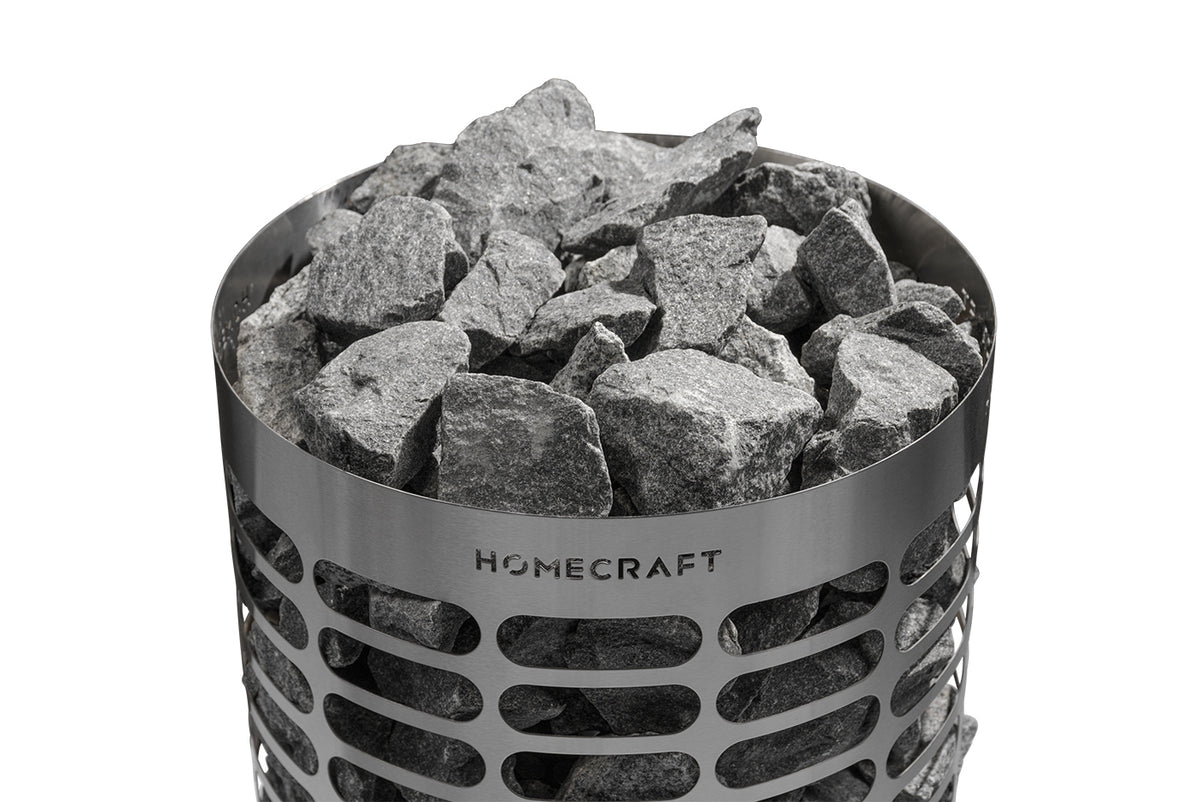 Apex cylindrical heater with stones