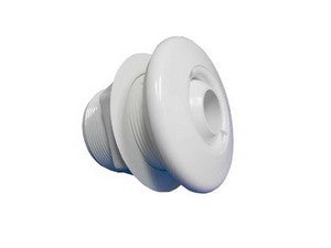 Extended Thru Wall Fitting W/Nut 2 1/2" - White