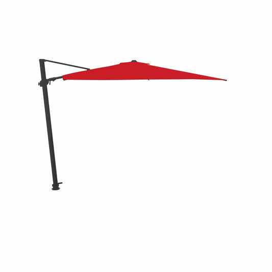 10' Square Cantilever Sunbrella® Umbrella – Black/Jockey Red