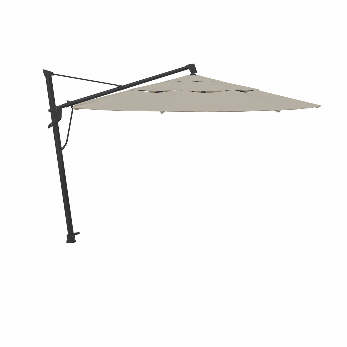 13' AKZ Plus Octagon Cantilever Sunbrella® StarLux Umbrella – Black/Cast Silver