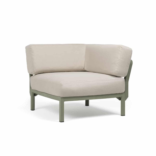 Nardi Maximo 5 Piece Sectional with clip-on table - Cactus / Perla