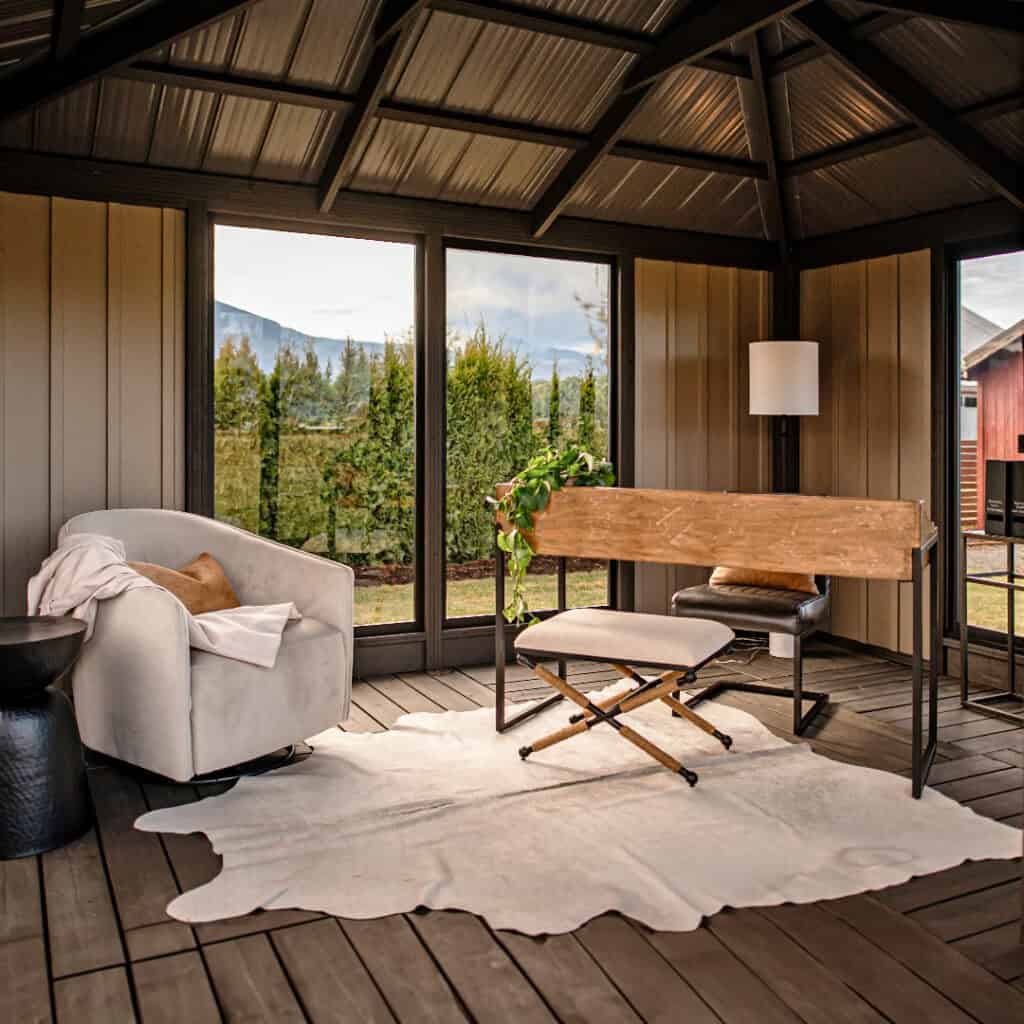Visscher Cypress Folding Door Gazebo – 11x11 – view 2