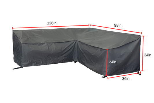 Slicker - Deep High Back Sectional Cover- Long Left Facing (126LLx98LRx36Dx34/24H) - 51989
