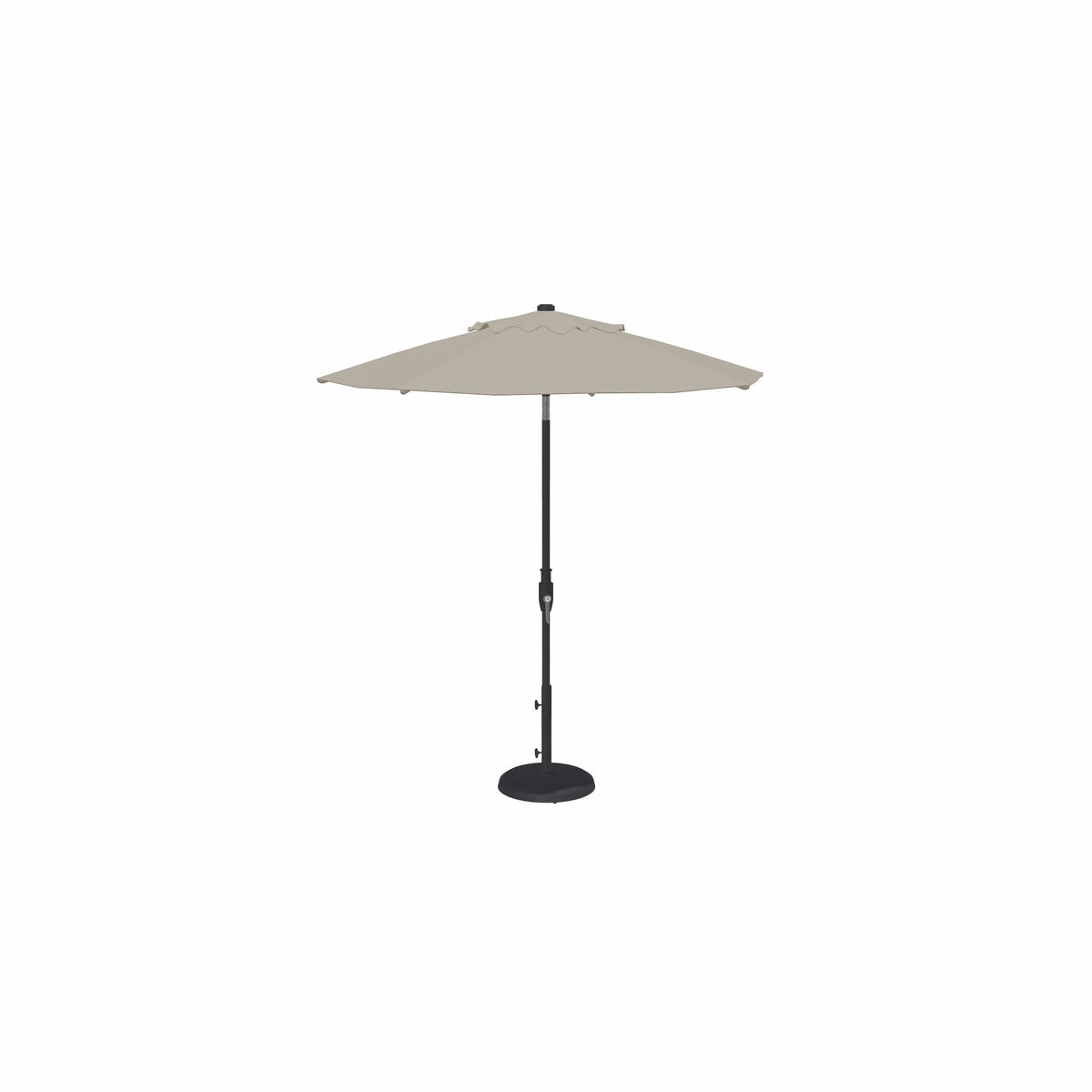 7.5' Glide Tilt Market Sunbrella® Umbrella – Black/Cast Silver