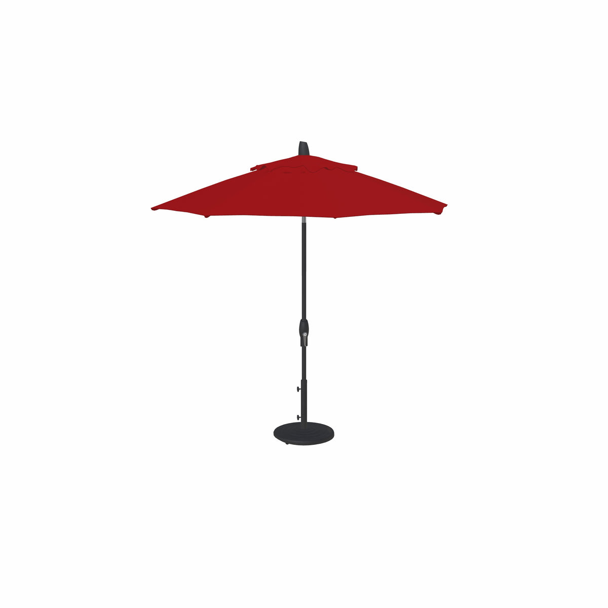9' Auto Tilt Market Obravia Umbrella – Black/Red