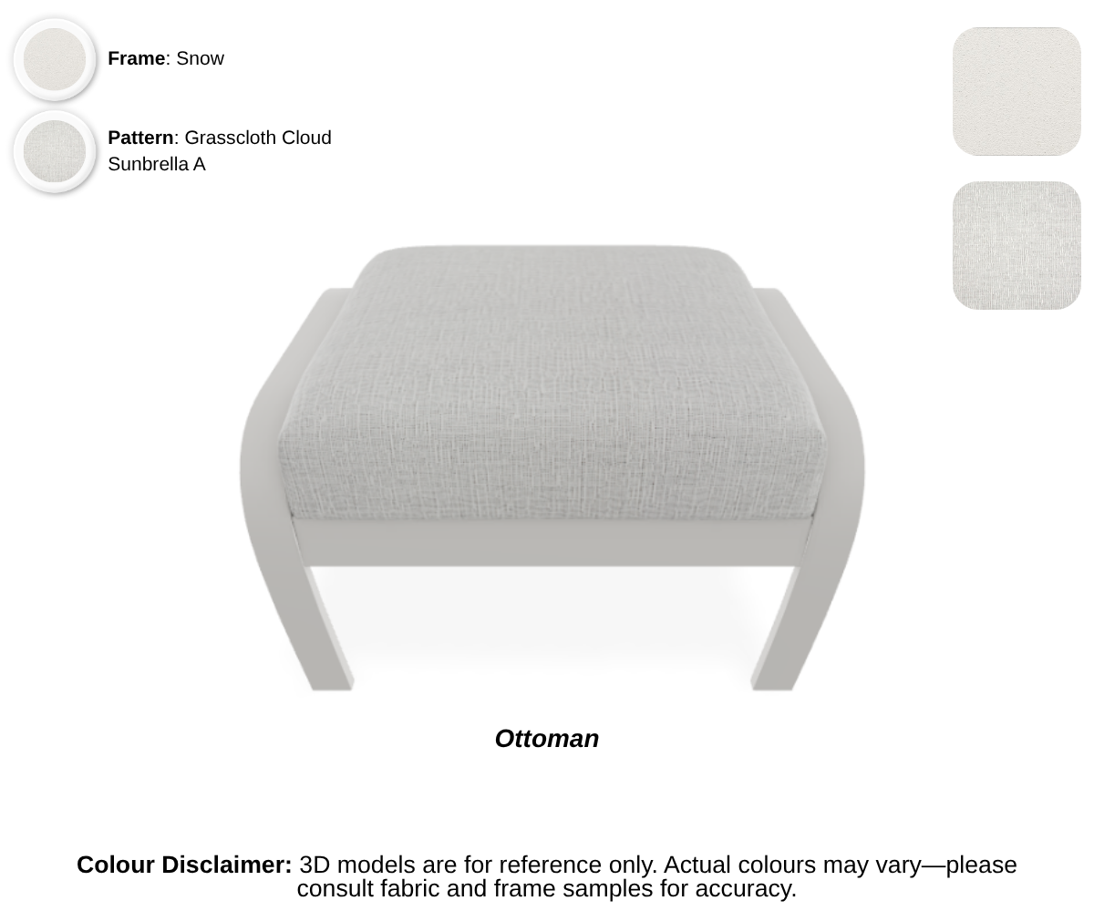 Telescope - Belle Isle - Cushion Supreme Swivel Rocker - snow frame / cape grey accent / grasscloth cloud (A)