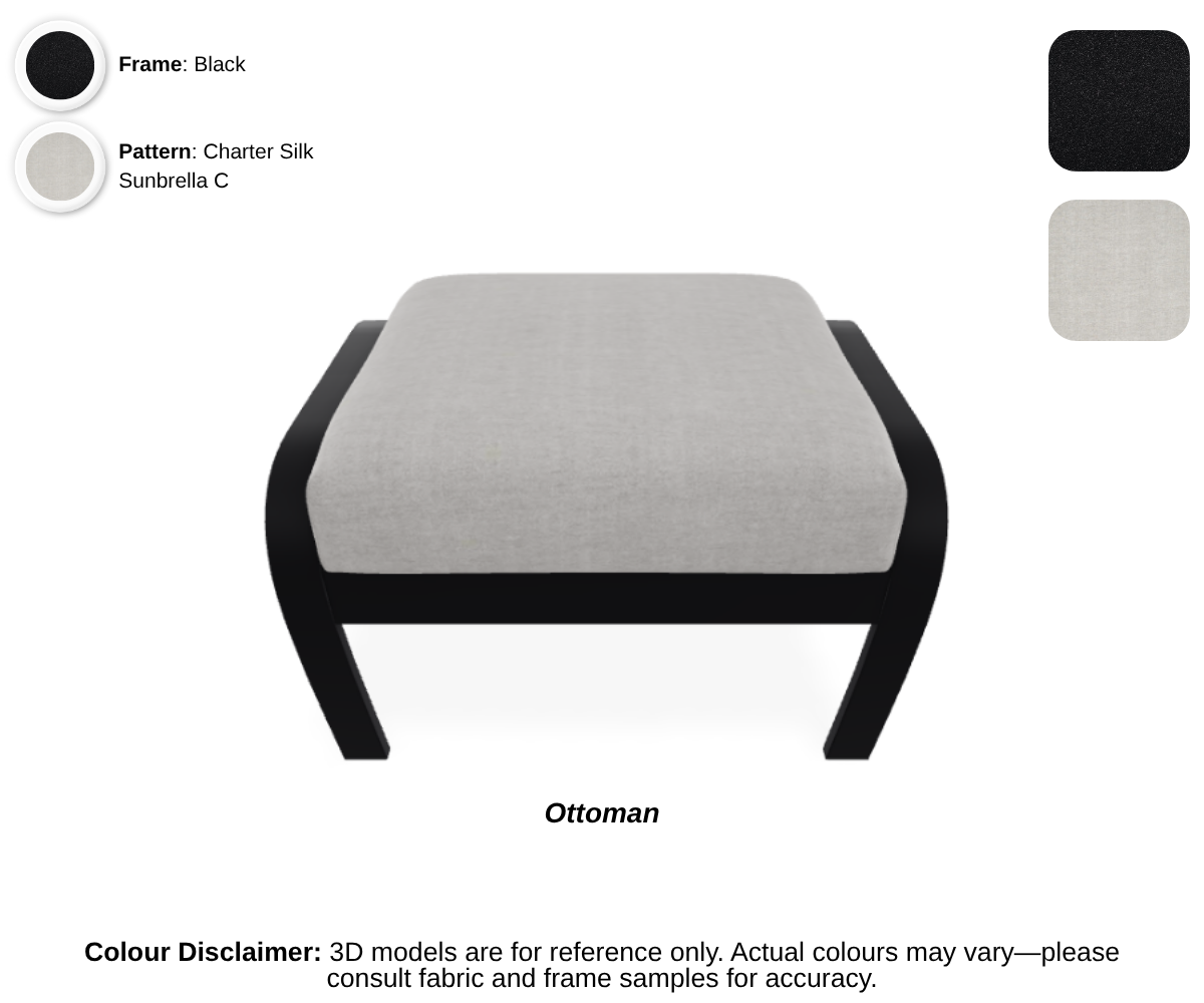 Telescope - Belle Isle - Cushion Supreme Swivel Rocker - graphite frame / cape grey accent / charter silk (C)