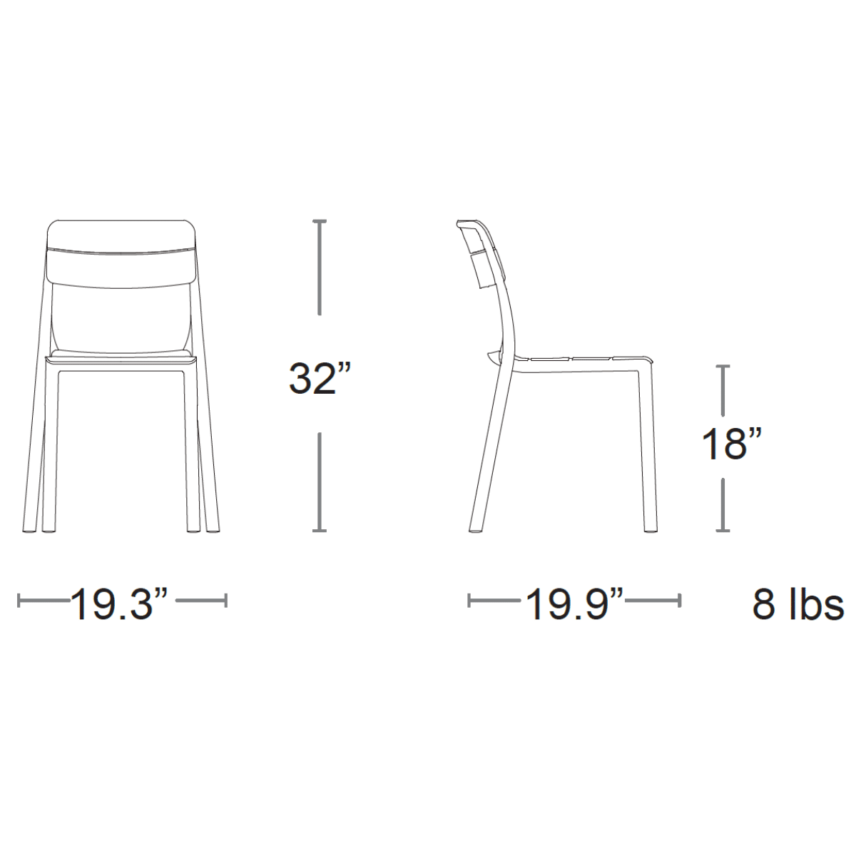 CASSIA Side Chair by Nardi