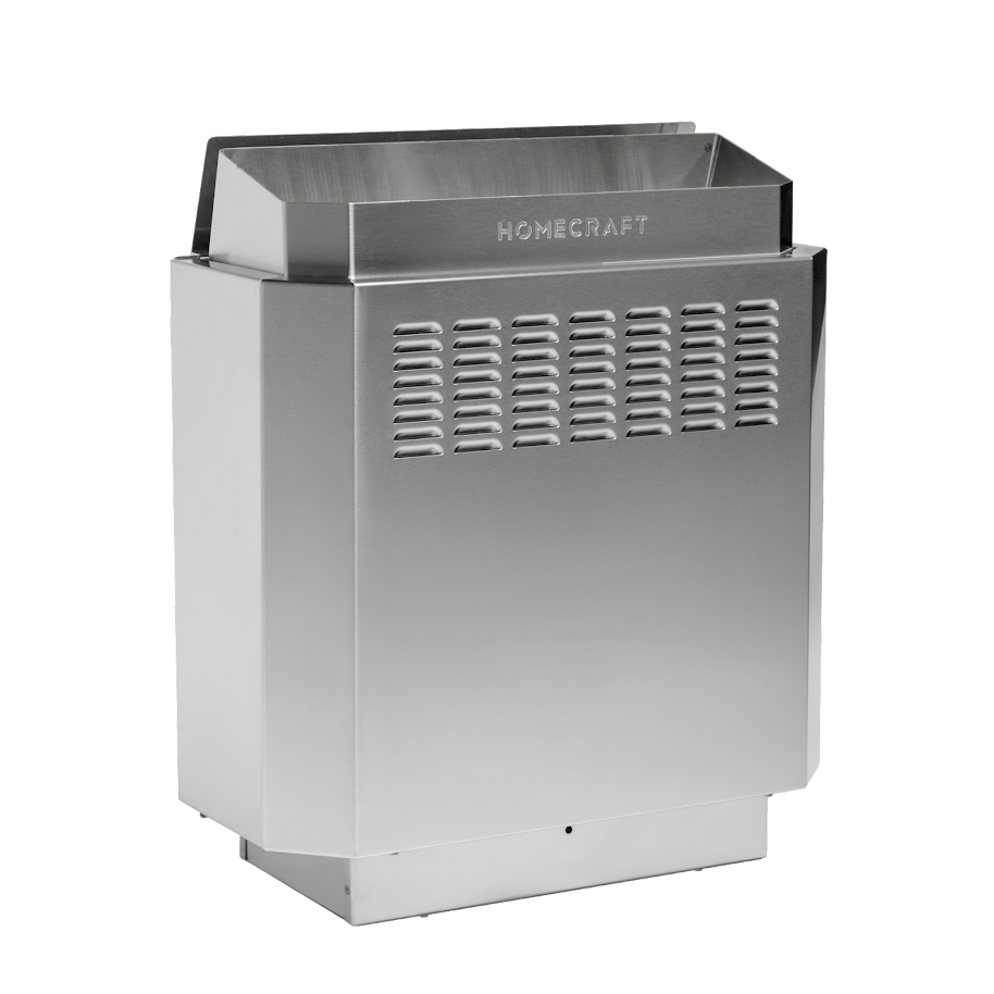 Homecraft H-Series sauna heater stainless steel detail