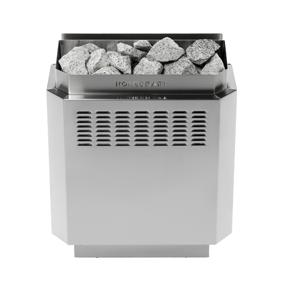 Homecraft H-Series sauna heater angle view