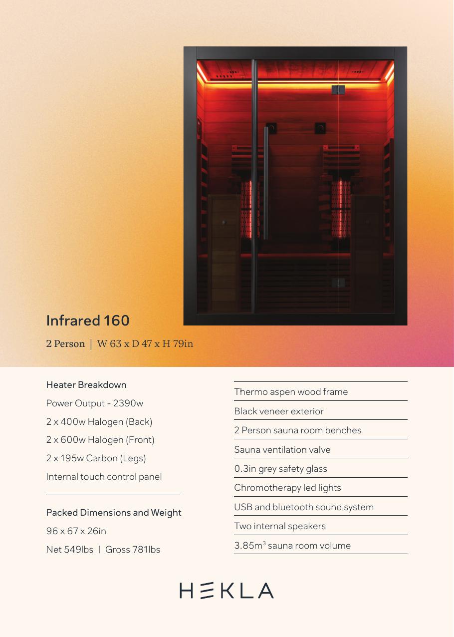 Hekla Infrared 160 Spec Sheet