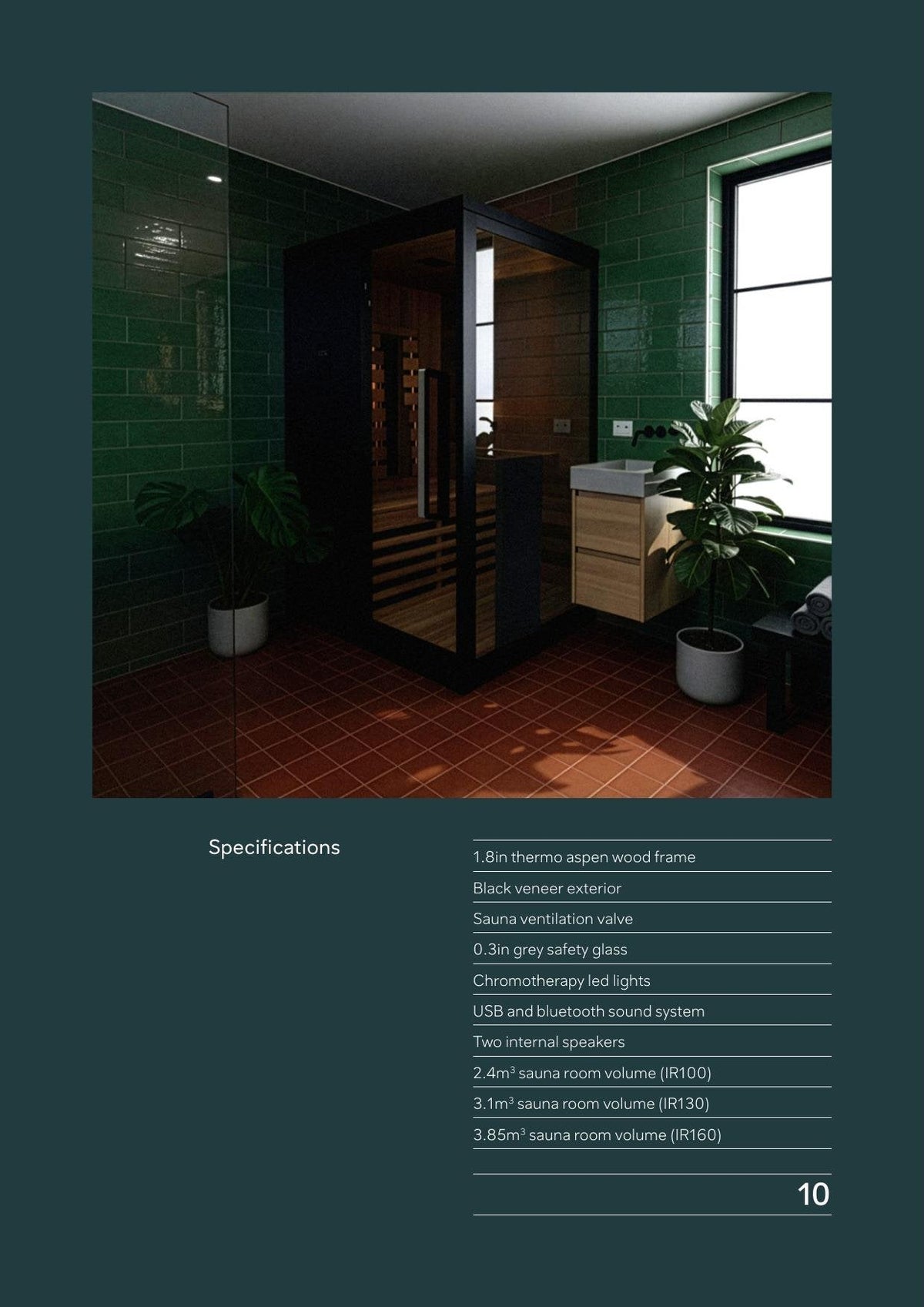 Hekla Infrared Sauna Interior