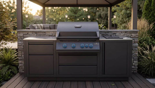 Napoleon OASIS Outdoor Kitchen with Built-In 700 Series 32-inch Grill — Stainless Steel Countertops