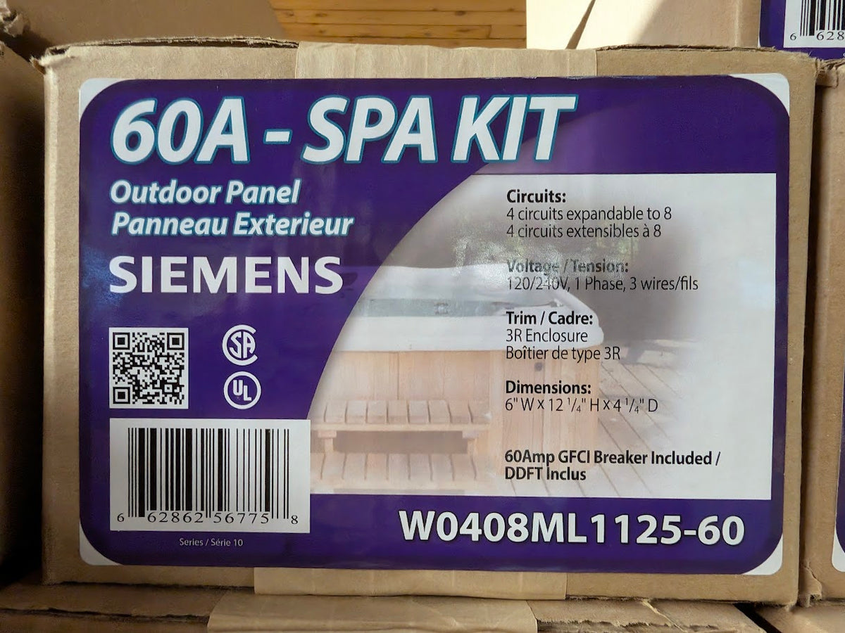 Siemens Spa Kit GFI / GFCI Outdoor Panel - 60 amp