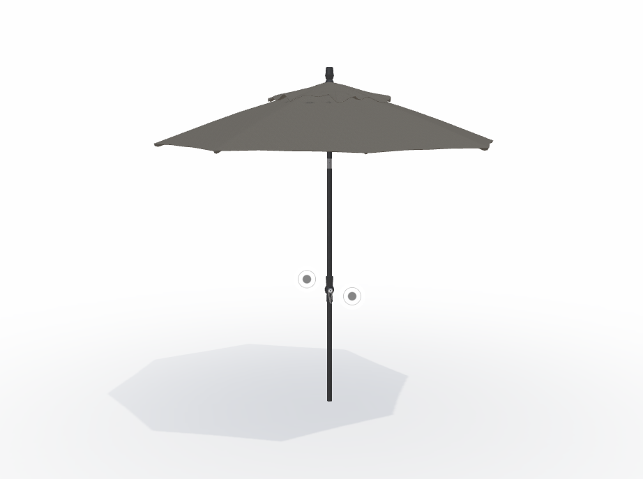 9' Collar Tilt Market Sunbrella® Umbrella – Black/Cast Slate