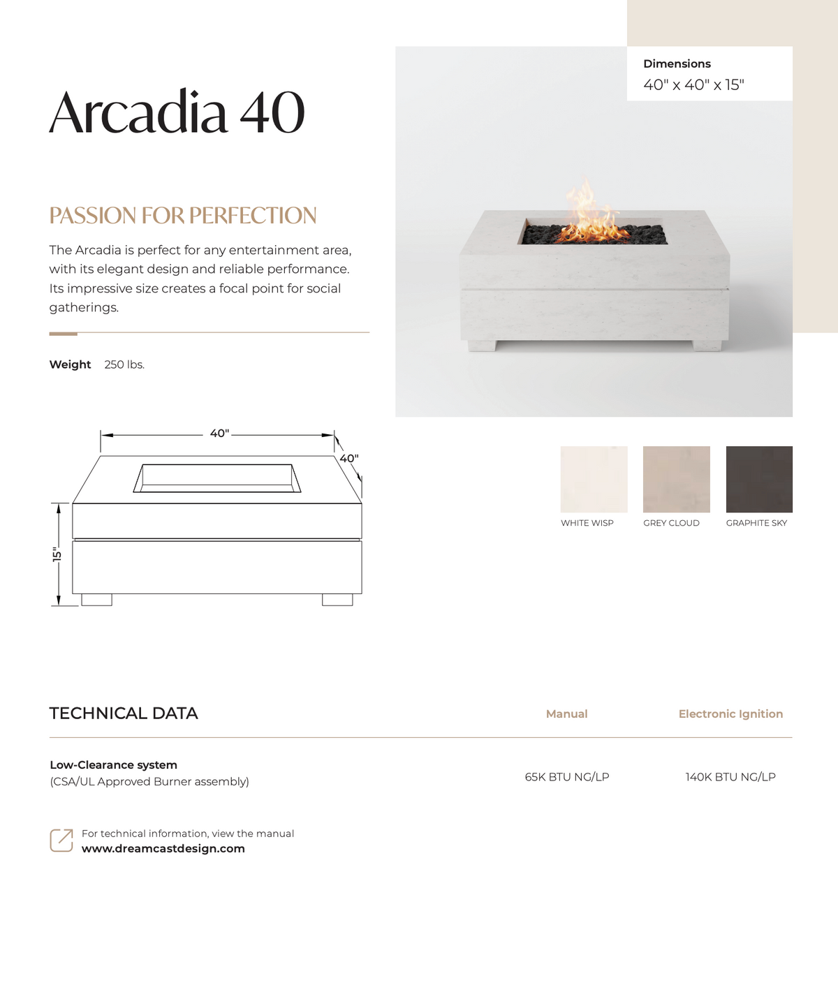 Arcadia 40" Fire Bowl by Dreamcast