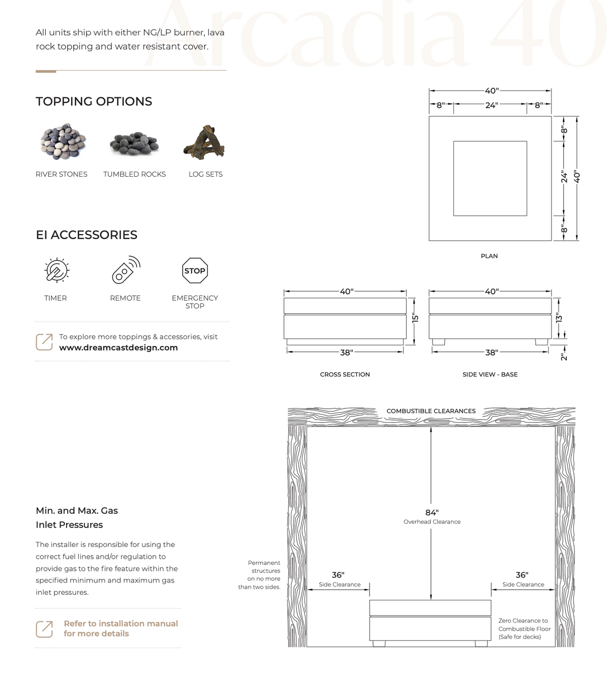 Arcadia 40" Fire Bowl by Dreamcast