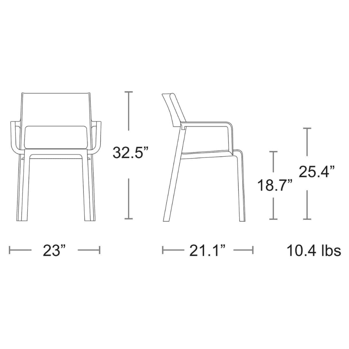 TRILL dining armchair by Nardi