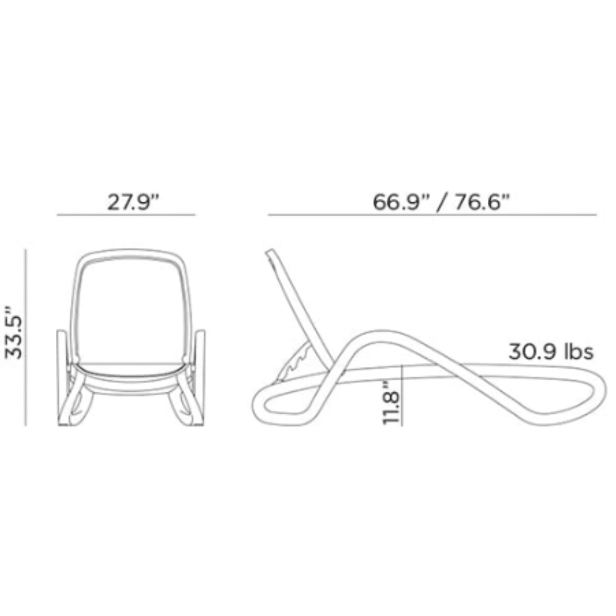 Alfa Chaise Lounge by Nardi
