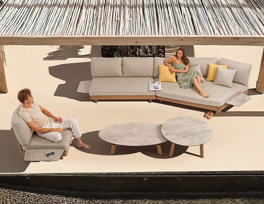LOUNGE - Oval coffee table - By Couture Jardin
