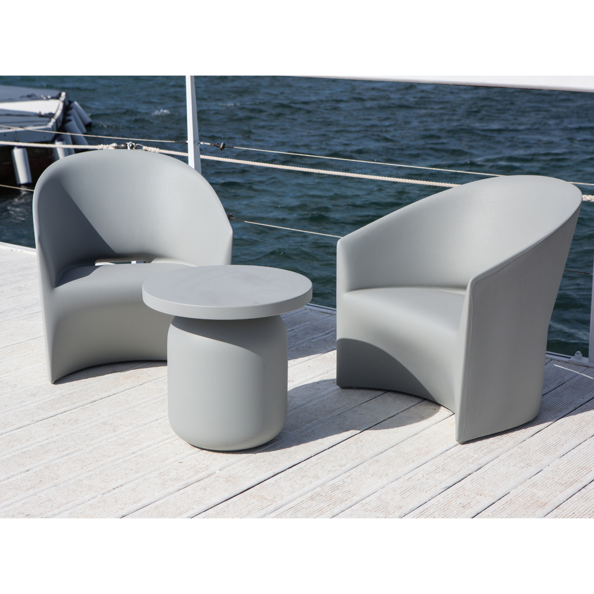Pine Beach Club Chair Graphite by Serralunga