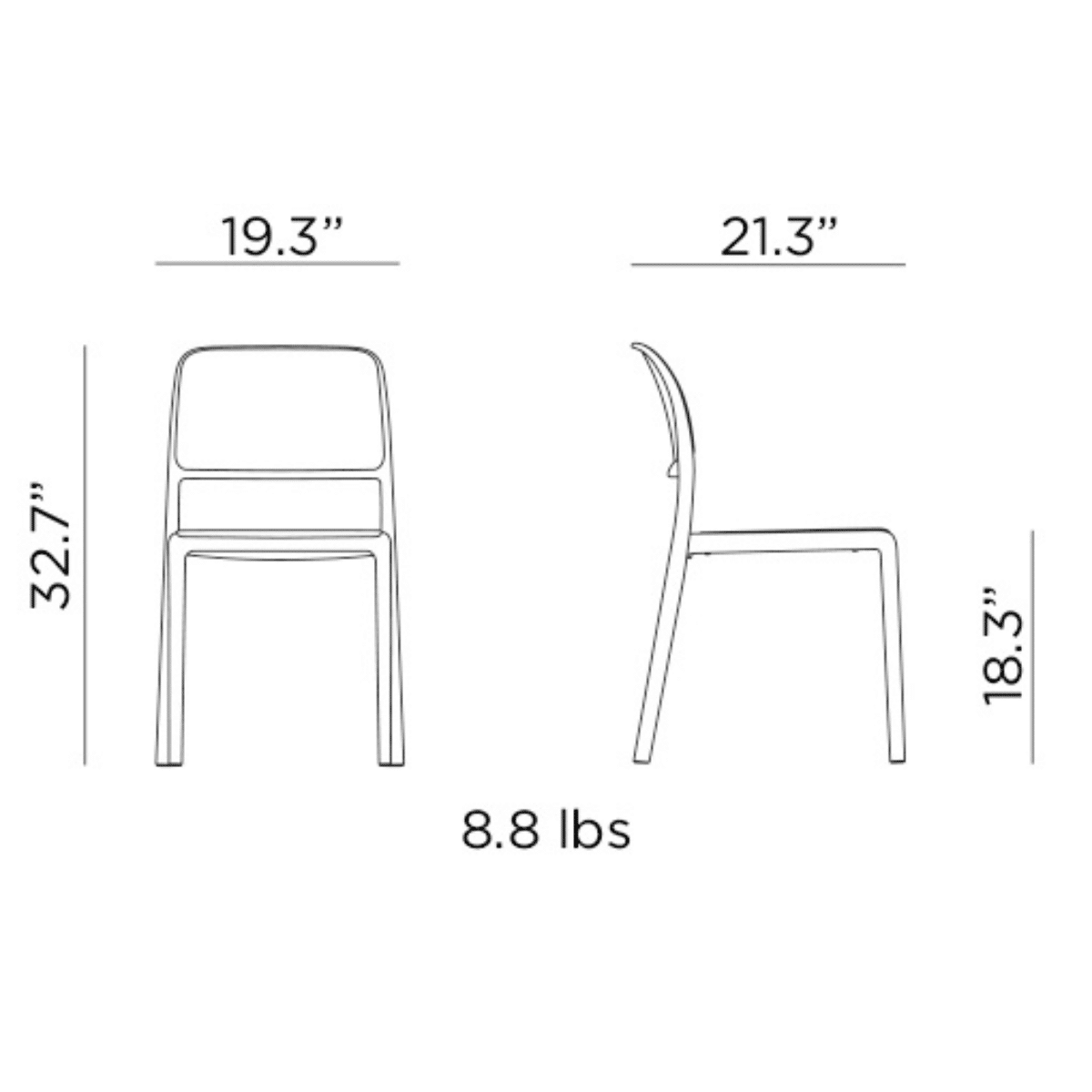 RIVA Side Chair by Nardi