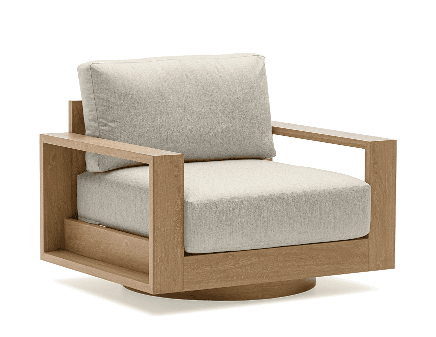 SKY Swivel Armchair Oak - By Couture Jardin