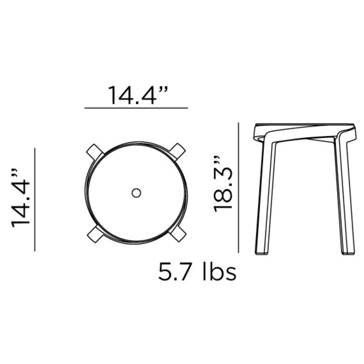 STACK Mini Stool by Nardi