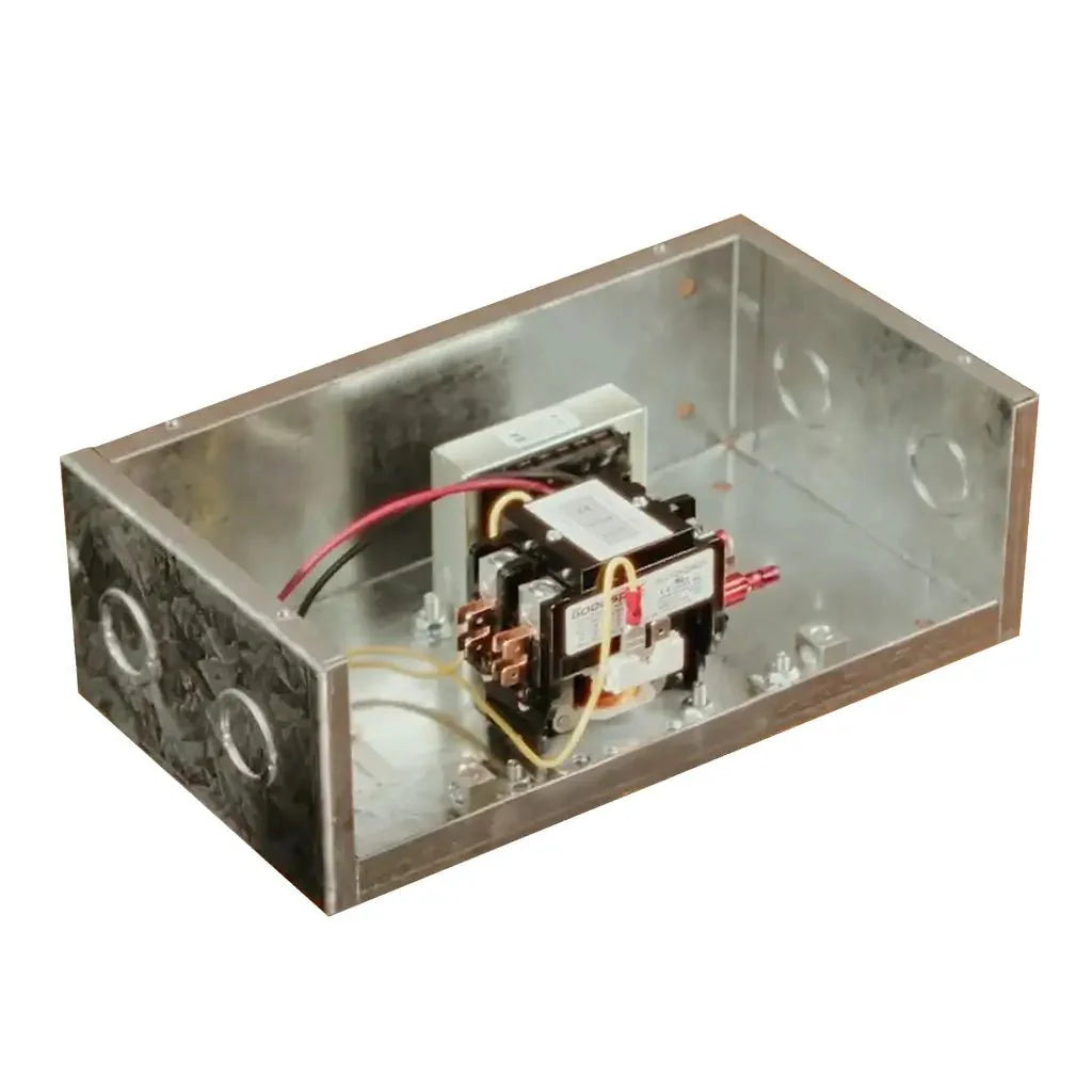 Open TKE2-2 contactor box with transformer and contactor