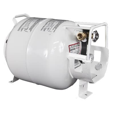 Flame King 20LB Empty Steel Horizontal Propane Tank Cylinder for FirePit Tables Patio Heaters BBQs