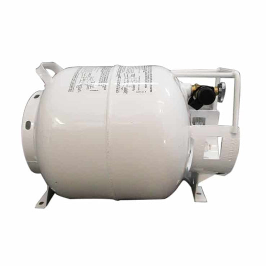 Flame King 20LB Empty Steel Horizontal Propane Tank Cylinder for FirePit Tables Patio Heaters BBQs
