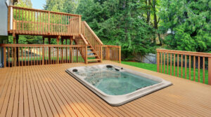 Jacuzzi Swim Spa Wooden Deck